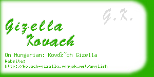 gizella kovach business card